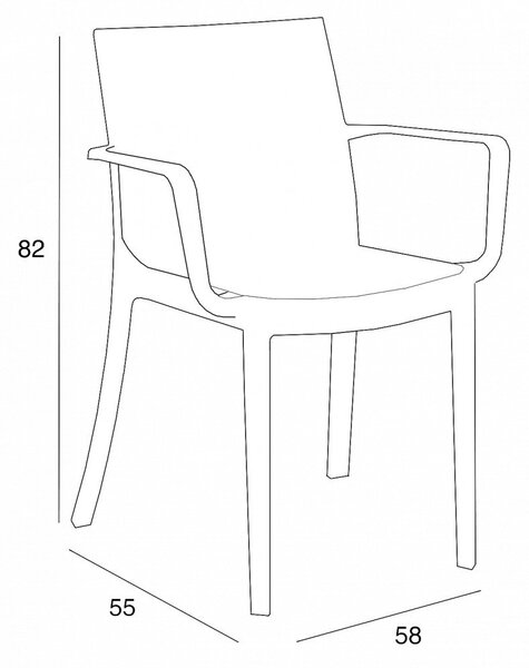 Violina 4+1 karfás kerti bútor garnitúra szett