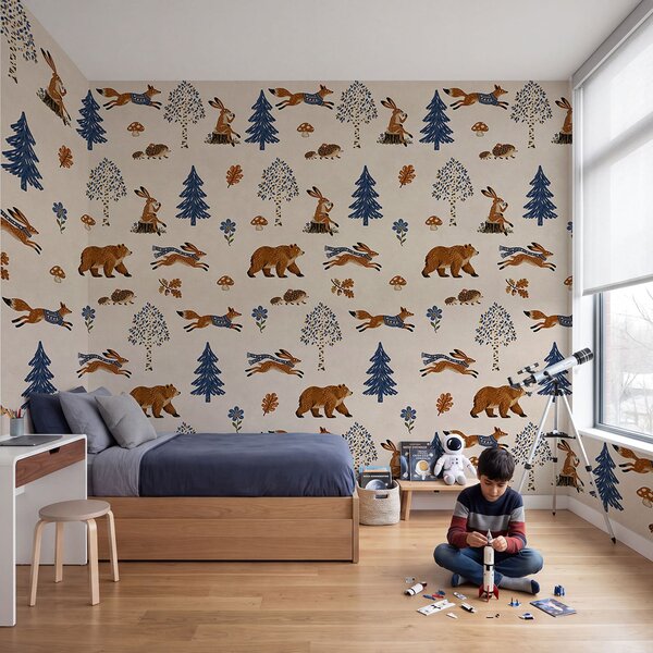 Fotótapéta Állatok és fák mintázata, Állatos fotótapéta, Népszerű fotótapéta - Tapeko.hu