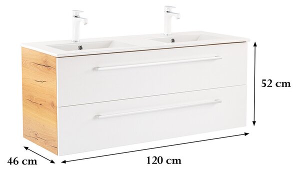 Vario Clam 120 alsó szekrény mosdóval