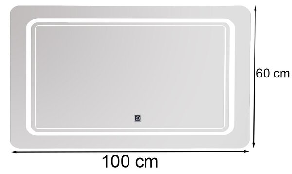 Vid 100 tükör led világítással