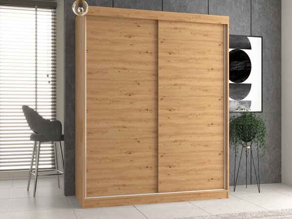 Aldabra IGA 160 B tolóajtós gardróbszekrény 120x61x200, sima, tölgy