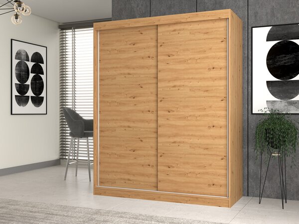 Aldabra IGA 160 B tolóajtós gardróbszekrény 120x61x200, sima, tölgy