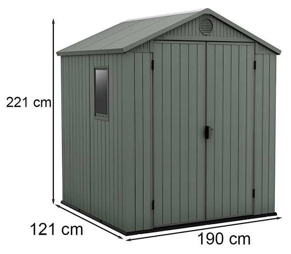 Darwin 6x6 műanyag kerti ház zöld