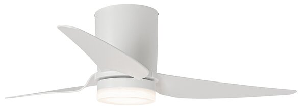 Mennyezeti ventilátor fehér 123 cm LED-del, fényerőszabályzóval és távirányítóval - Patty