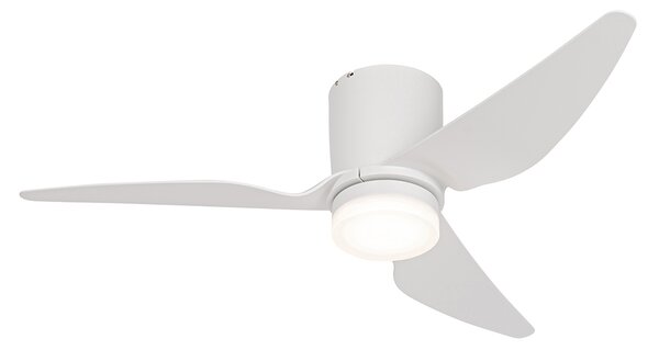 Mennyezeti ventilátor fehér 123 cm LED-del, fényerőszabályzóval és távirányítóval - Patty