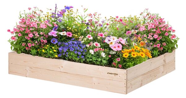 ATMOWOOD Fa magaságyás 120 x 80 x 20 cm