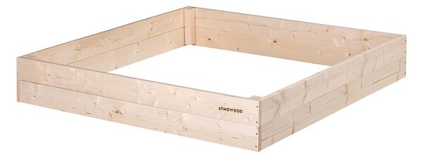 ATMOWOOD Fa magaságyás 120 x 120 x 20 cm
