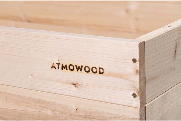 ATMOWOOD 4-emeletes fa virágágyás 120 x 120 x 40 cm
