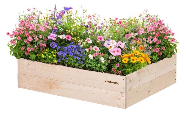 ATMOWOOD Fa magaságyás 80 x 60 x 20 cm