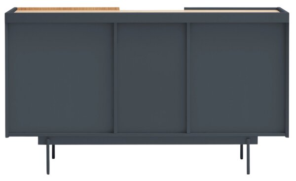 Antracitszürke tölgy komód Teulat Otto 130 x 45 cm