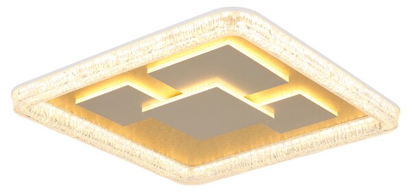 LORAINE LED mennyezeti lámpa, fehér-arany, 48,8 cm, 3000K