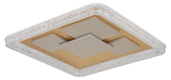 LORAINE LED mennyezeti lámpa, fehér-arany, 48,8 cm, 3000K