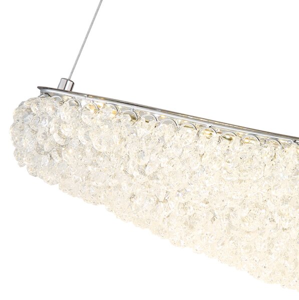 KRISTALLA LED függőlámpa, króm, 105 cm, 2700–6000K