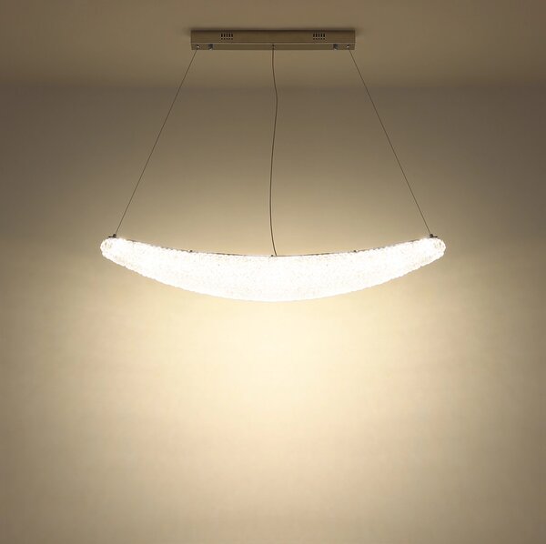KRISTALLA LED függőlámpa, króm, 105 cm, 2700–6000K