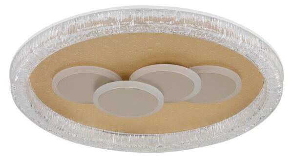 LORAINE LED mennyezeti lámpa, fehér-arany, Ø49,5 cm, 3000K