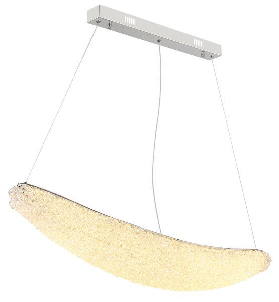 KRISTALLA LED függőlámpa, króm, 105 cm, 2700–6000K