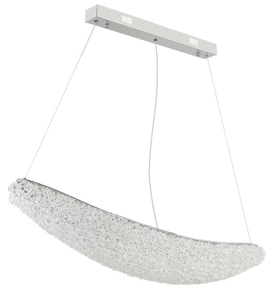 KRISTALLA LED függőlámpa, króm, 105 cm, 2700–6000K