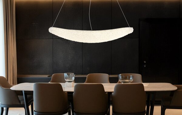 KRISTALLA LED függőlámpa, króm, 105 cm, 2700–6000K