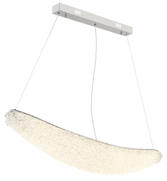 KRISTALLA LED függőlámpa, króm, 105 cm, 2700–6000K
