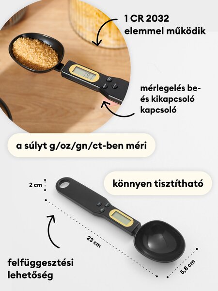 Sinsay - Digitális mérőkanál mérleggel - fehér