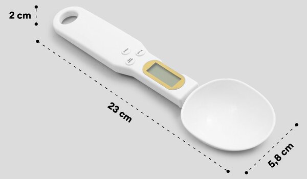 Sinsay - Digitális mérőkanál mérleggel - fehér