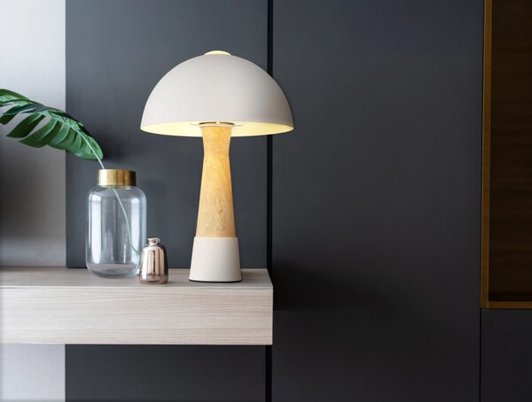 PAULIN asztali lámpa, sötétebb textilbúrával