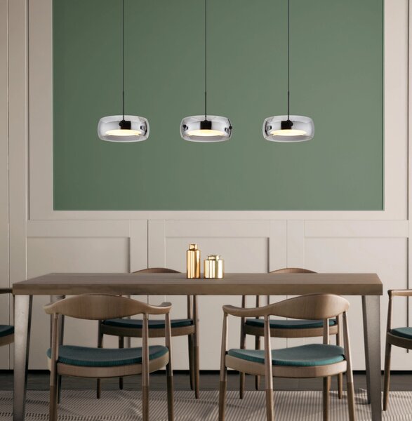 LIVION LED függőlámpa, három fénytesttel