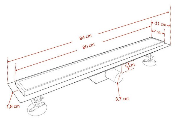 Linea burkolható zuhanyfolyóka