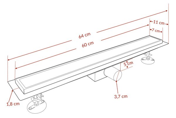 Linea burkolható zuhanyfolyóka