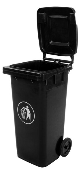 Hulladéktároló 120L FEKETE