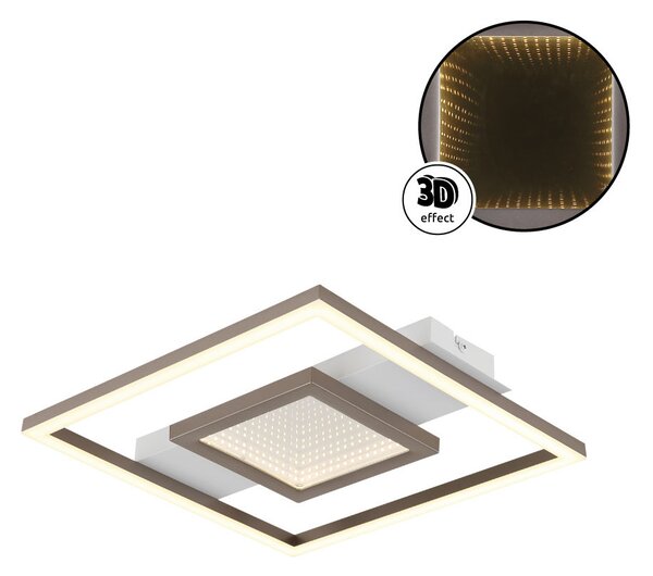 PIKARA LED mennyezeti lámpa, 24 W, króm részletekkel