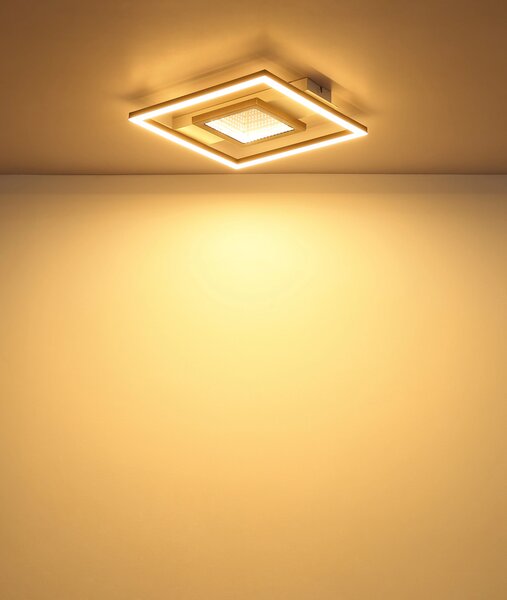 PIKARA LED mennyezeti lámpa, 24 W, króm részletekkel