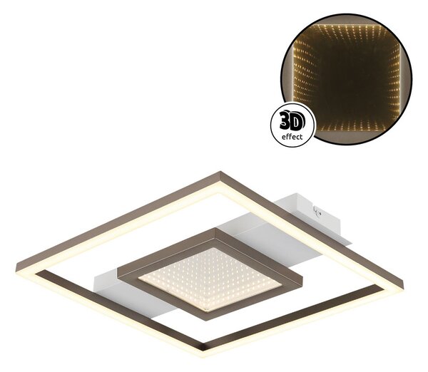 PIKARA LED mennyezeti lámpa, 24 W, króm részletekkel