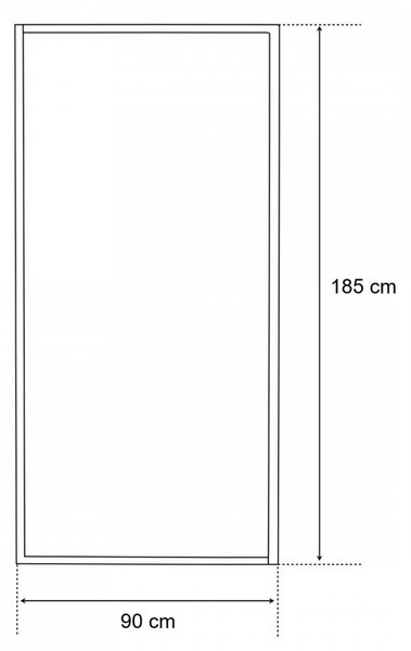 Zuhanyfal 90x185 cm