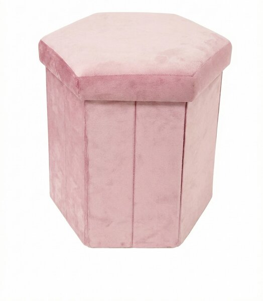 Sinsay - Tárolós puff puha kárpitozással - pasztellpink