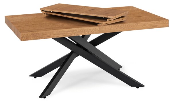 JAKS Hampton bővíthető étkezőasztal fekete 160–240 cm arany tölgy
