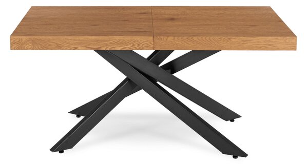 JAKS Hampton bővíthető étkezőasztal fekete 160–240 cm arany tölgy