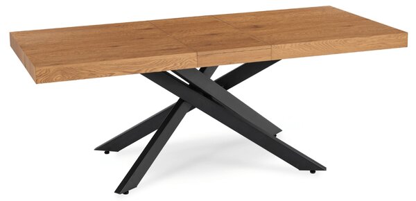 JAKS Hampton bővíthető étkezőasztal fekete 160–240 cm arany tölgy