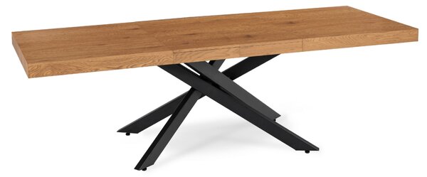 JAKS Hampton bővíthető étkezőasztal fekete 160–240 cm arany tölgy
