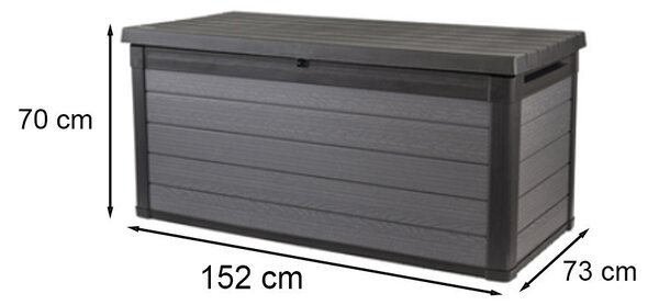 Cortina műanyag kerti láda 570L szürke