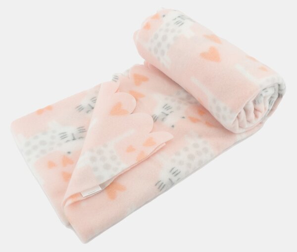 Sinsay - Macska mintás takaró - pasztellpink
