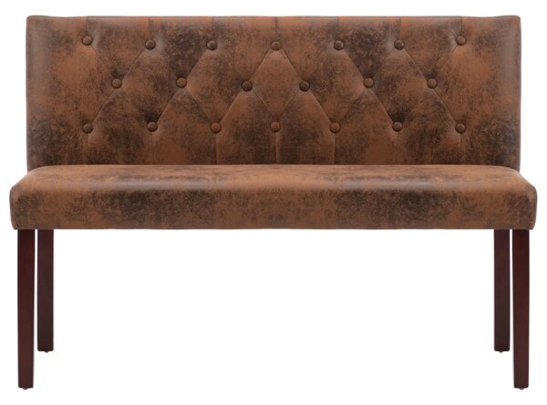 Barna művelúr pad 120 cm