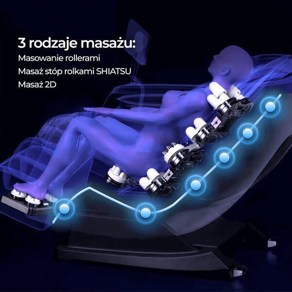 Masszázsfotel Visita Max A (fekete) . Akció -24%