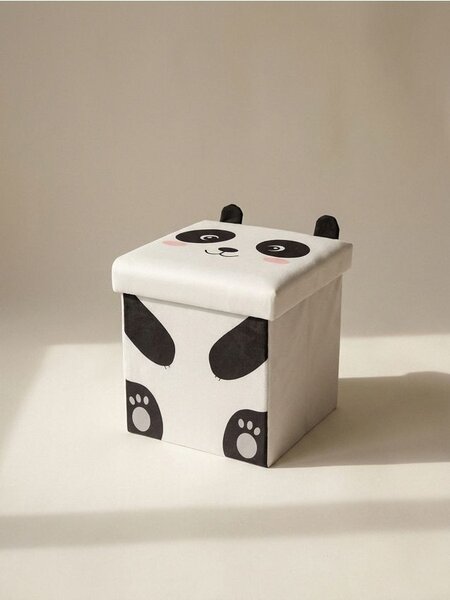 Sinsay - Panda alakú tárolós puff - fehér