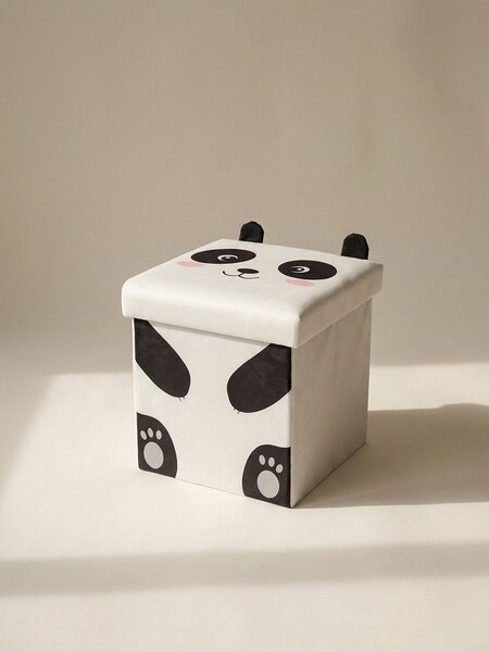 Sinsay - Panda alakú tárolós puff - fehér