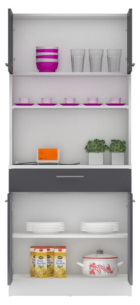 Konyhaszekrény Domini NEW (fehér + grafit)