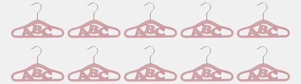 Sinsay - Gyerek vállfák ABC felirattal 10 pack - pasztellpink