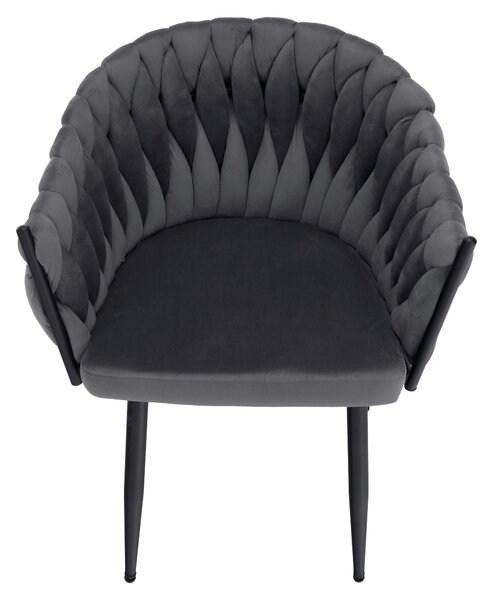 Étkezőszék Blair (sötétszürke + fekete)
