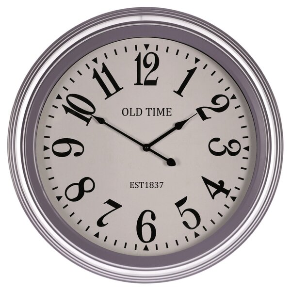 Falióra 58 cm átmérő MDF üveg fém kerettel OLD TIME felirattal