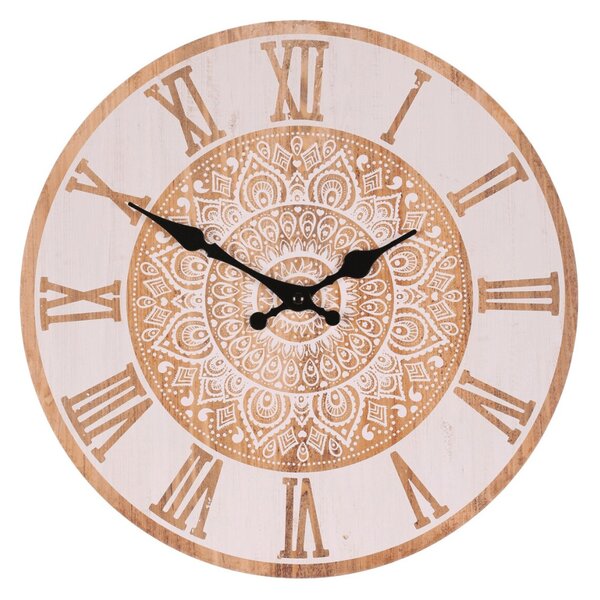 Falióra 34 cm átmérő, MDF, mandala mintával